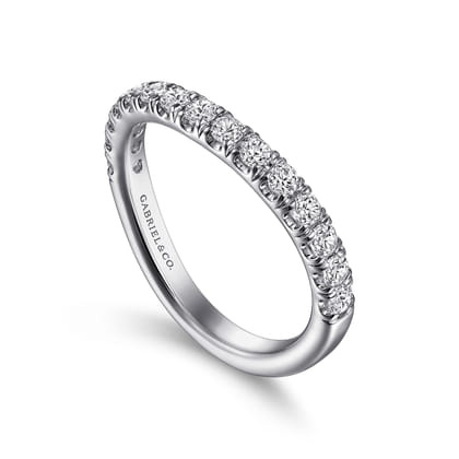 14K White Gold Matching Wedding Band
