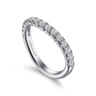 14K White Gold Matching Wedding Band - 0.57 ct
