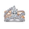 14K White Gold Matching Wedding Band - 0.57 ct