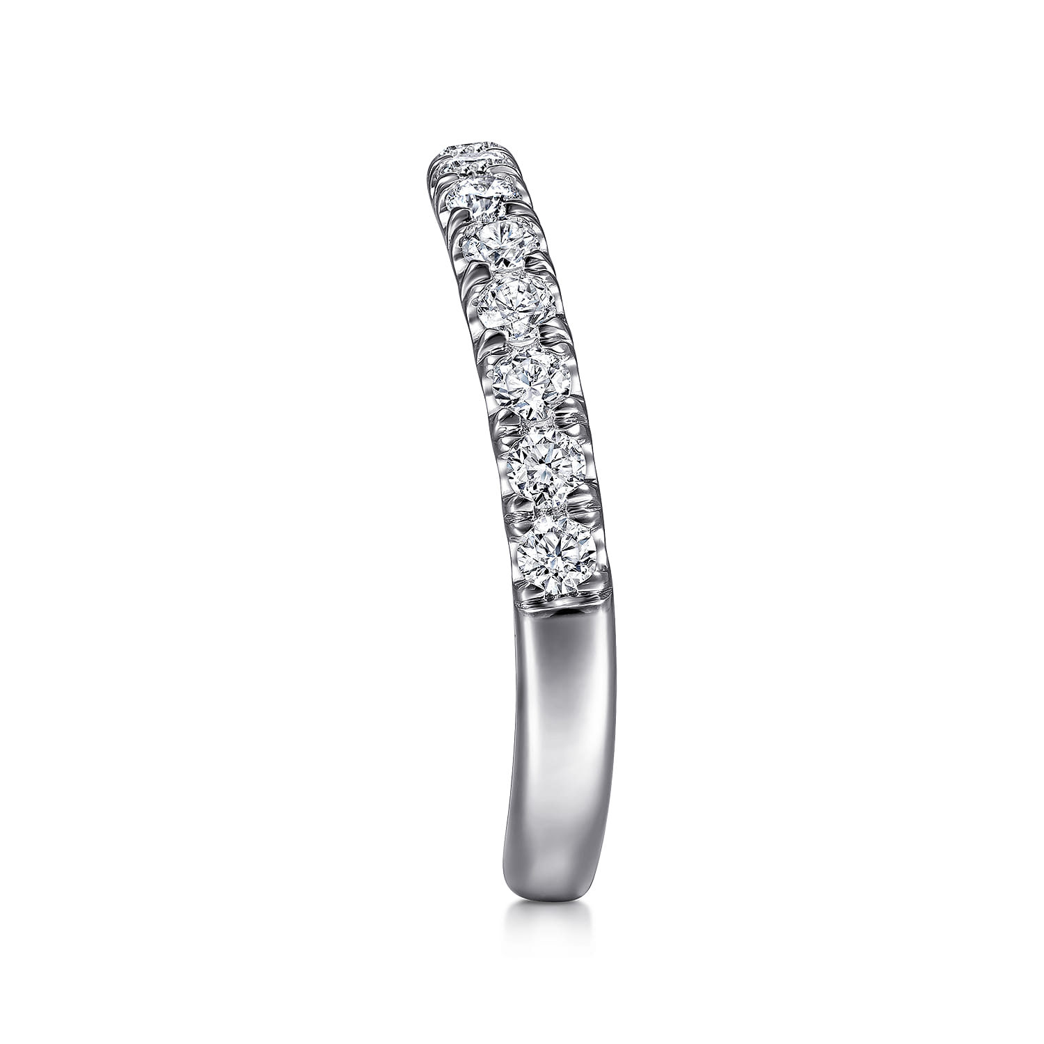 14K White Gold Matching Wedding Band - 0.57 ct - Shot 5