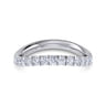 14K White Gold Matching Wedding Band - 0.57 ct