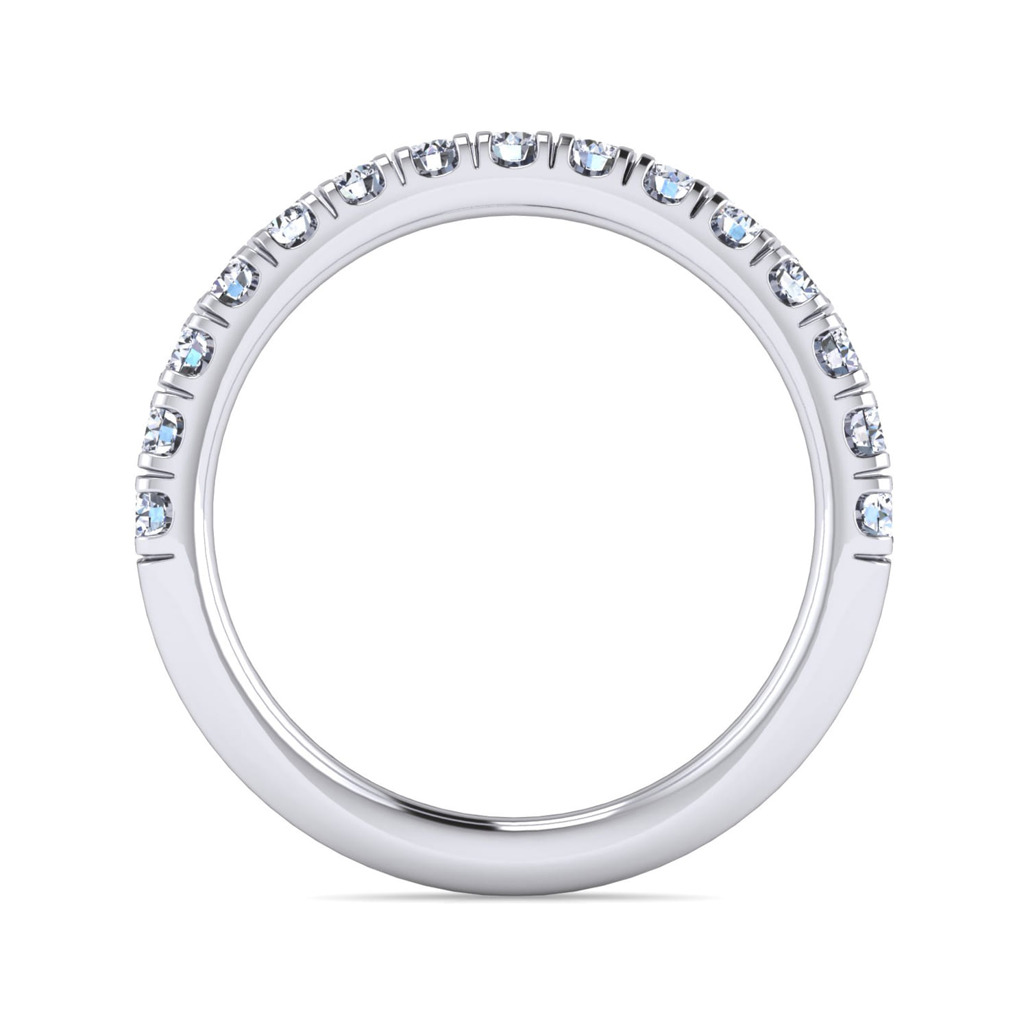 14K White Gold Matching Wedding Band - 0.57 ct - Shot 2