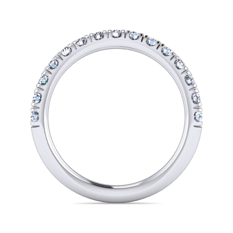 14K White Gold Matching Wedding Band - 0.57 ct - Shot 2