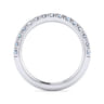 14K White Gold Matching Wedding Band - 0.57 ct