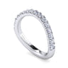 14K White Gold Matching Wedding Band - 0.57 ct