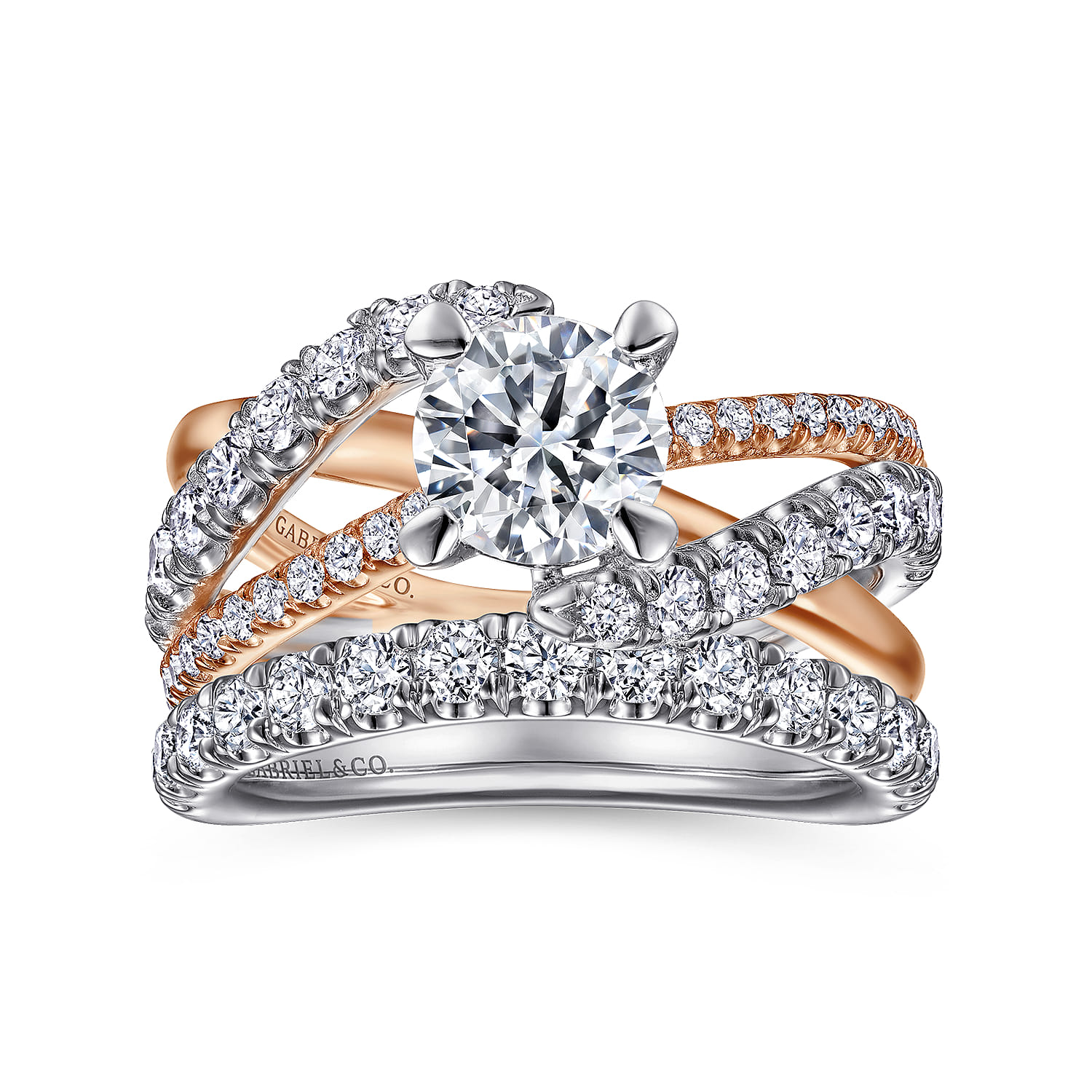 14K White Gold Matching Wedding Band - 0.57 ct - Shot 4