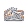14K White Gold Matching Wedding Band - 0.57 ct