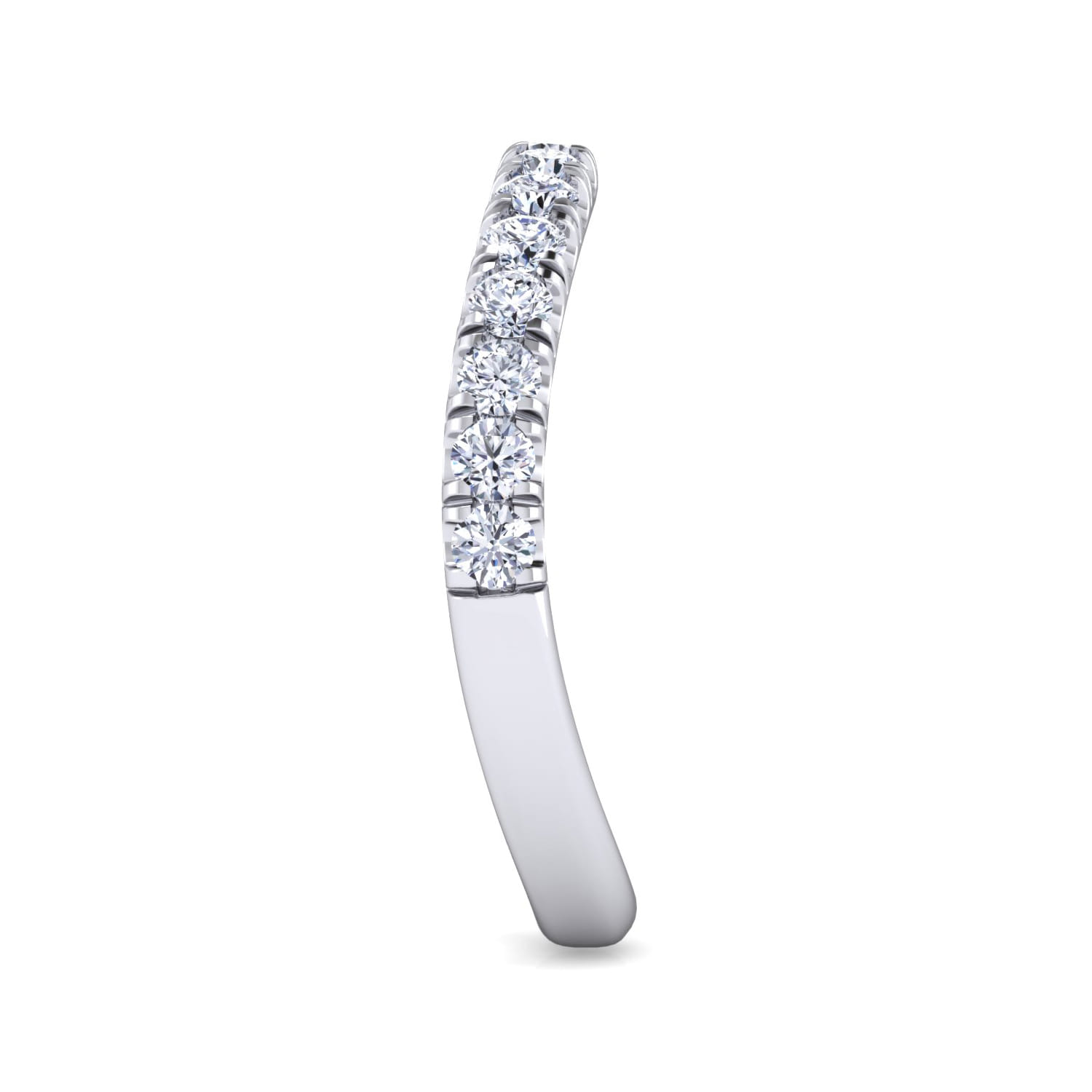 14K White Gold Matching Wedding Band - 0.57 ct - Shot 5