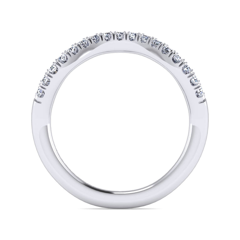 14K White Gold Matching Wedding Band - 0.21 ct - Shot 2