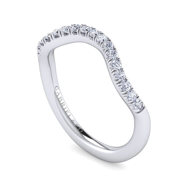 14K White Gold Matching Wedding Band - 0.21 ct - Shot 3