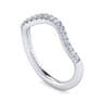 14K White Gold Matching Wedding Band - 0.21 ct