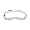 14K White Gold Matching Wedding Band - 0.19 ct