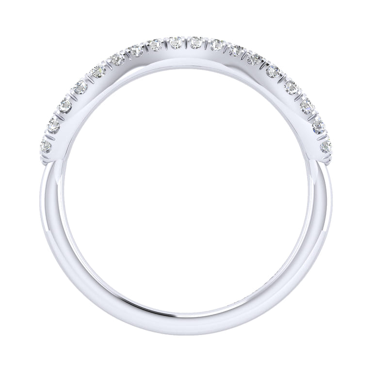 14K White Gold Matching Wedding Band - 0.19 ct - Shot 2