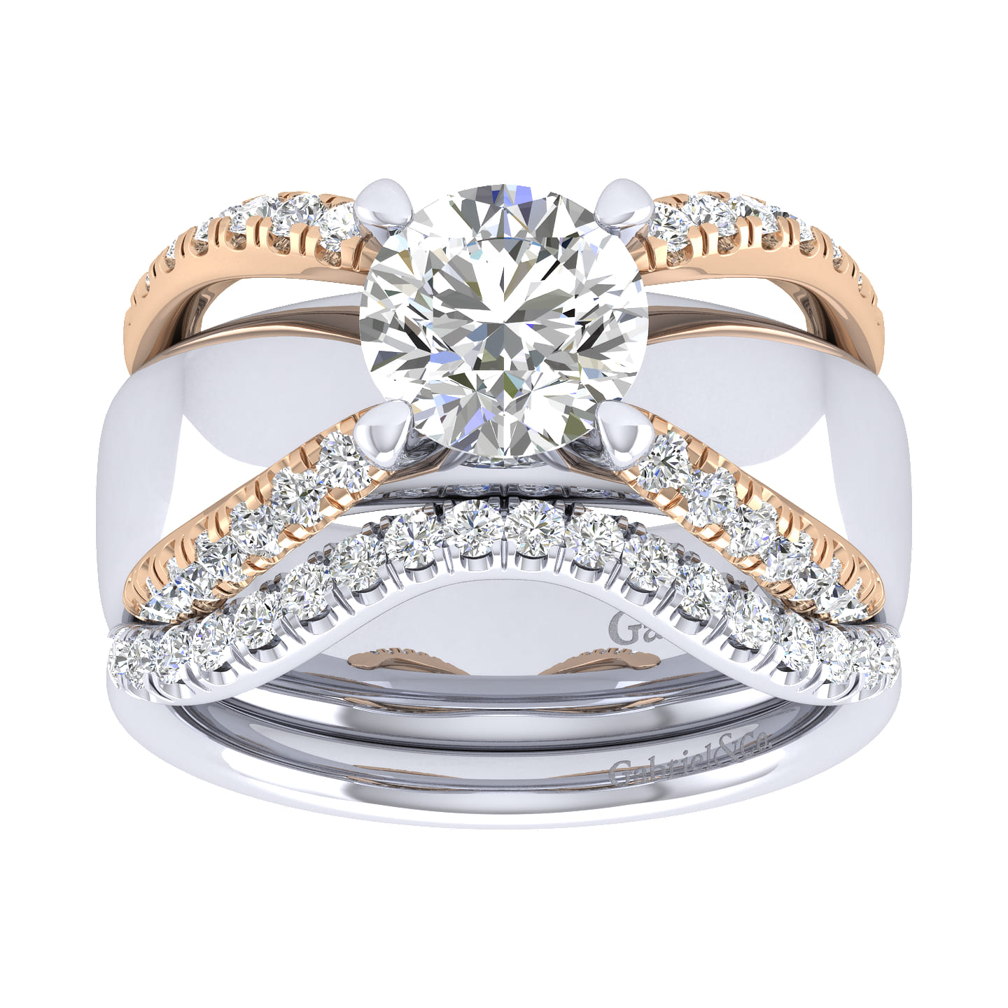 14K White Gold Matching Wedding Band - 0.19 ct - Shot 4