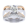 14K White Gold Matching Wedding Band - 0.19 ct