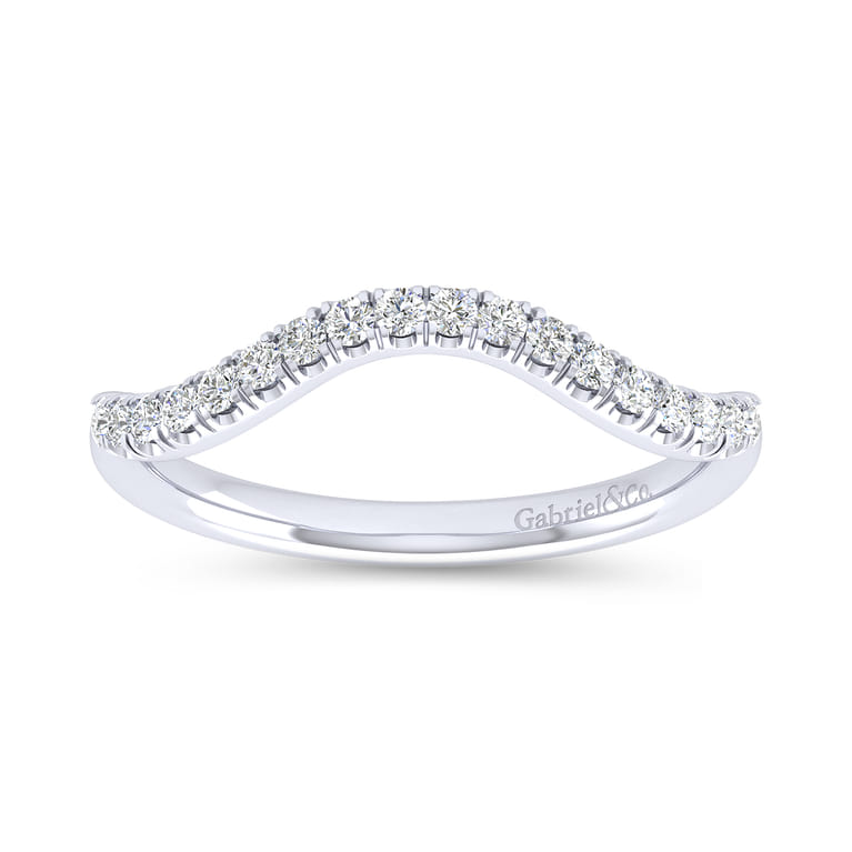 14K White Gold Matching Wedding Band - 0.19 ct - Shot 5