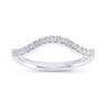 14K White Gold Matching Wedding Band - 0.19 ct
