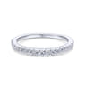 14K White Gold Matching Wedding Band - 0.27 ct