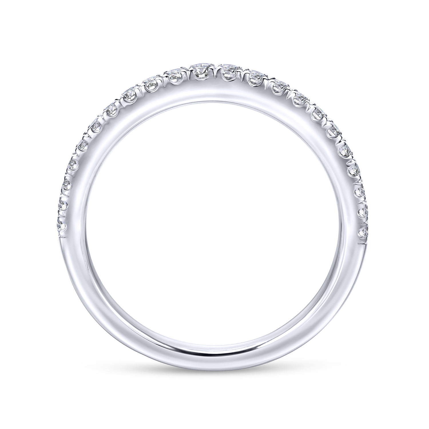 14K White Gold Matching Wedding Band - 0.27 ct - Shot 2