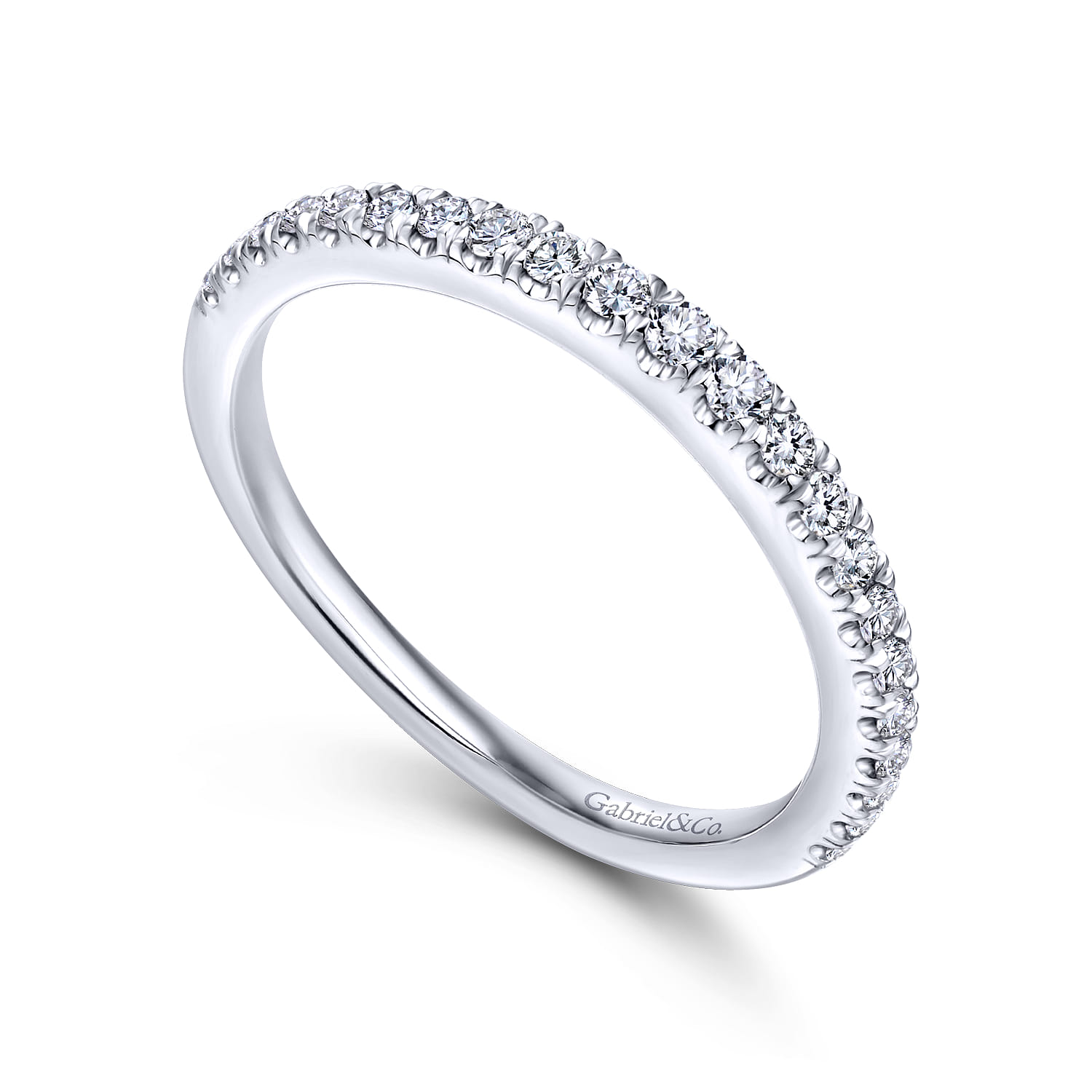 14K White Gold Matching Wedding Band - 0.27 ct - Shot 3