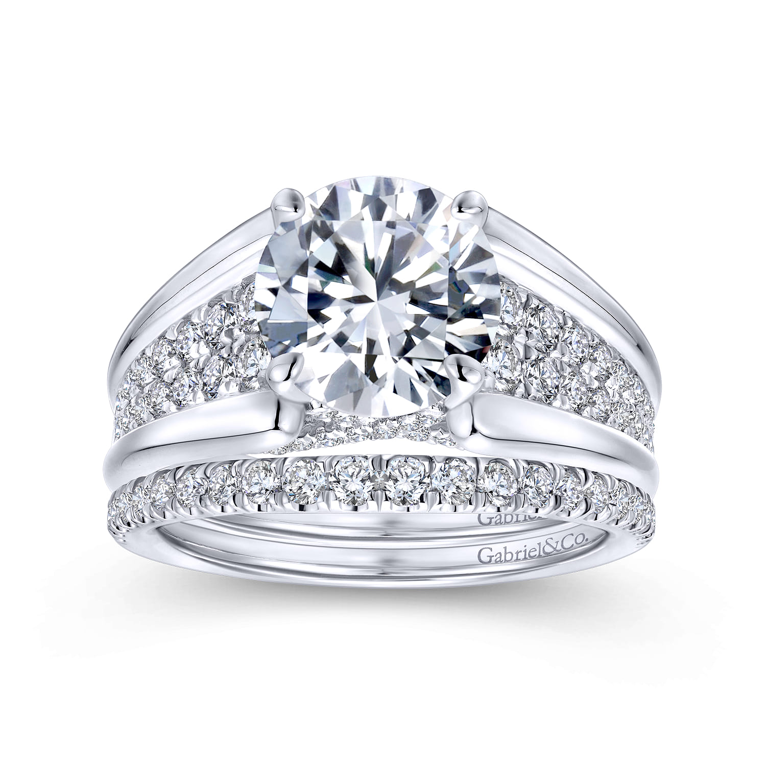14K White Gold Matching Wedding Band - 0.27 ct - Shot 4