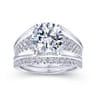 14K White Gold Matching Wedding Band - 0.27 ct