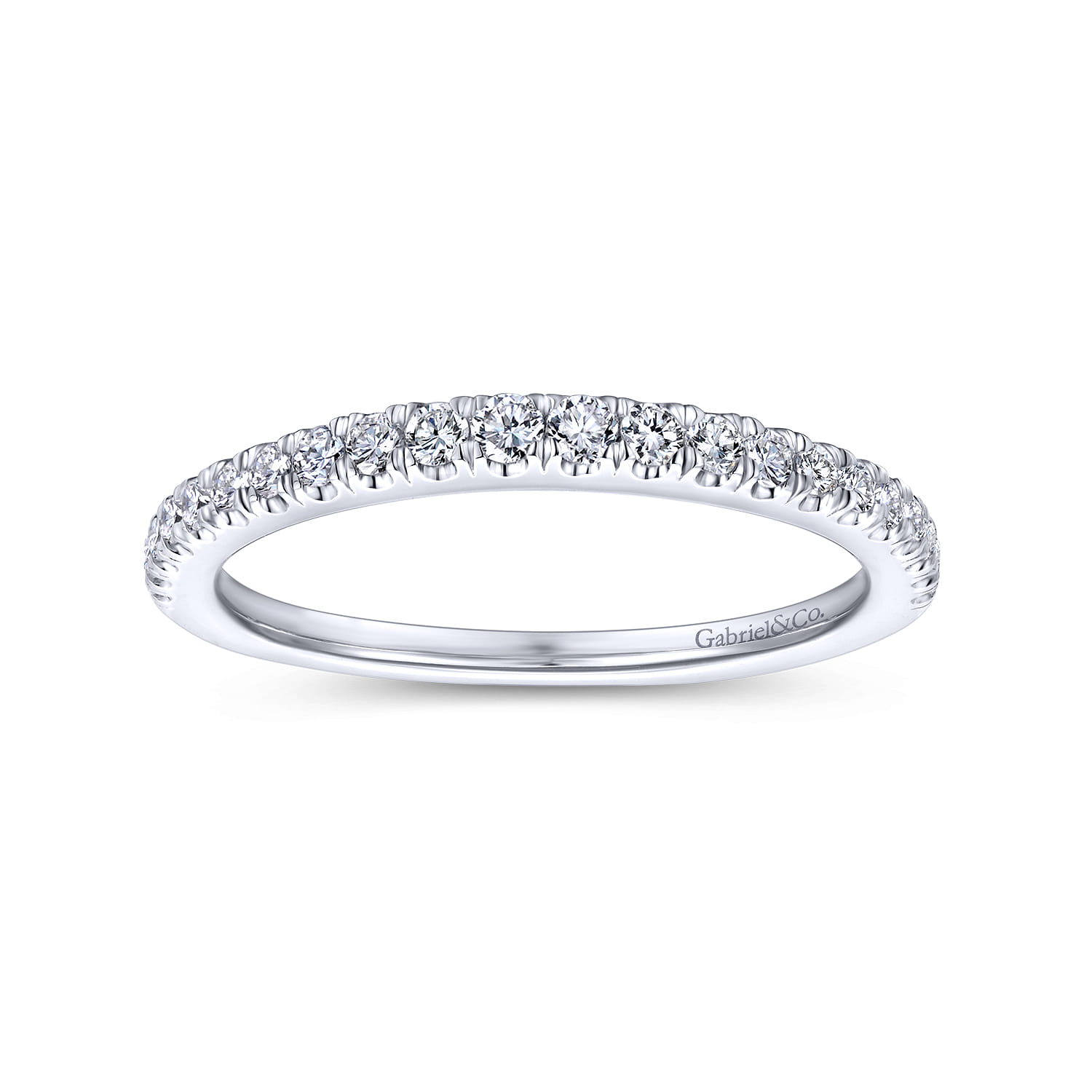 14K White Gold Matching Wedding Band - 0.27 ct - Shot 5