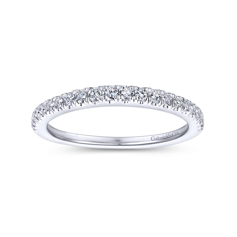 14K White Gold Matching Wedding Band - 0.27 ct - Shot 5