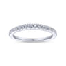 14K White Gold Matching Wedding Band - 0.27 ct