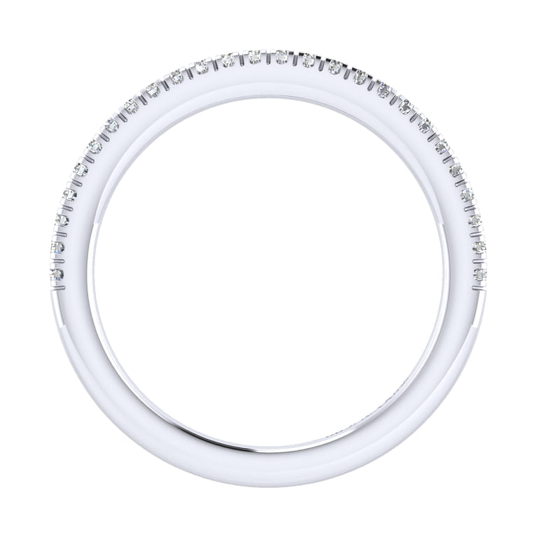 14K White Gold Matching Wedding Band - 0.17 ct - Shot 2