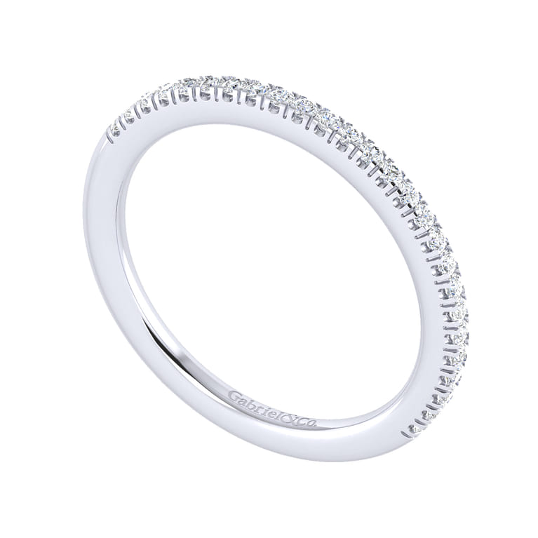 14K White Gold Matching Wedding Band - 0.17 ct - Shot 3