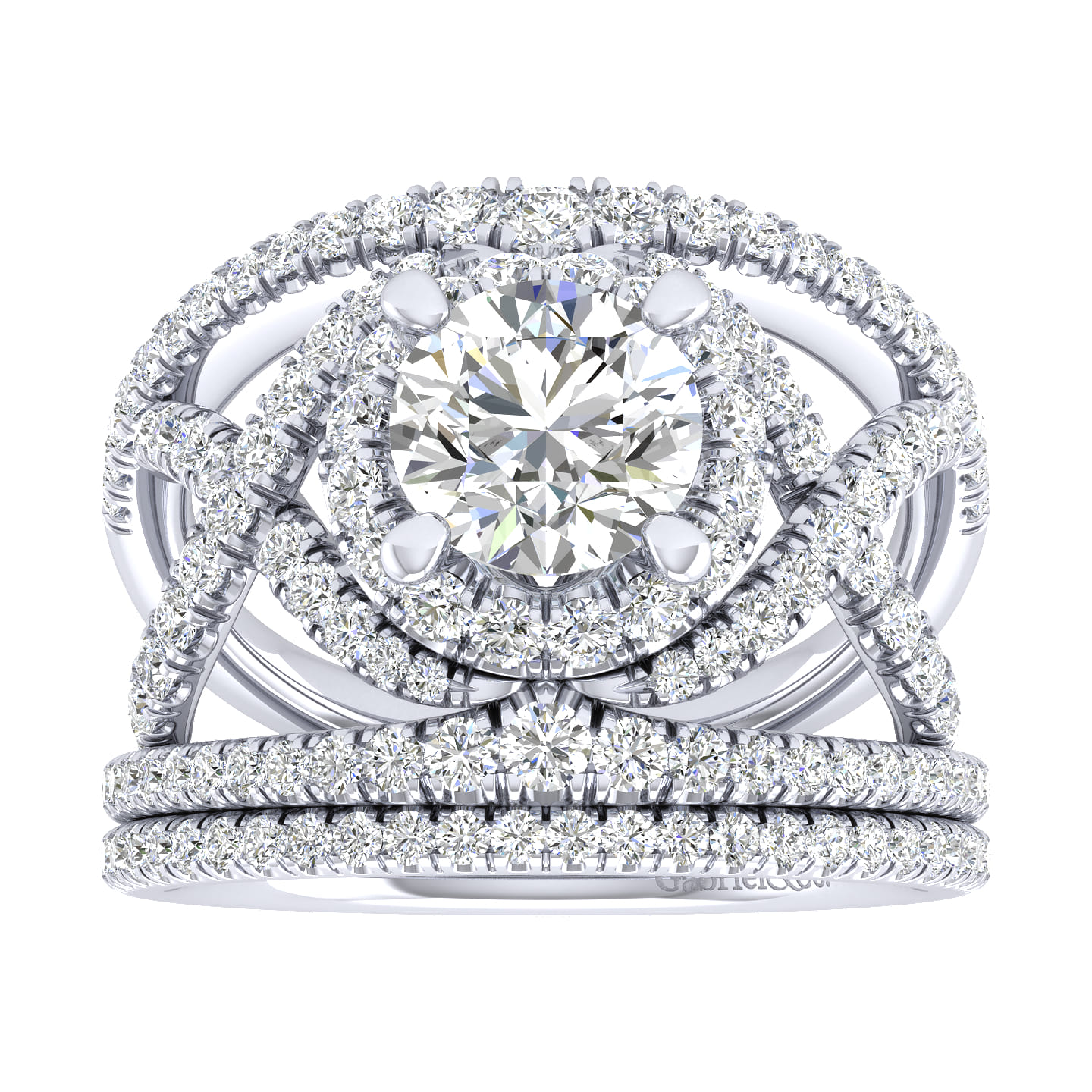 14K White Gold Matching Wedding Band - 0.17 ct - Shot 4