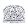 14K White Gold Matching Wedding Band - 0.17 ct