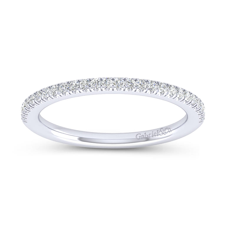 14K White Gold Matching Wedding Band - 0.17 ct - Shot 5