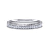 14K White Gold Matching Wedding Band - 0.19 ct