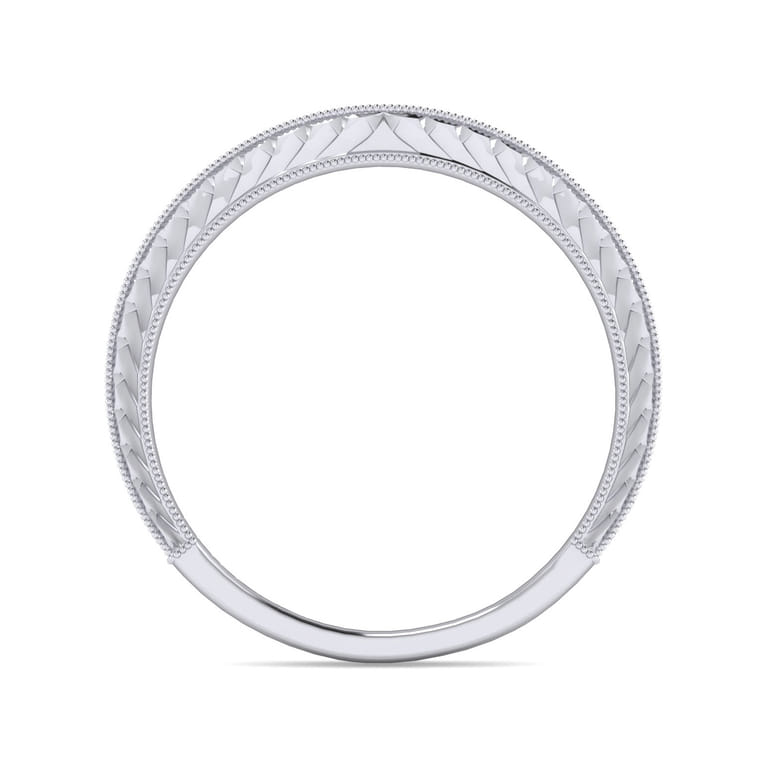 14K White Gold Matching Wedding Band - 0.19 ct - Shot 2