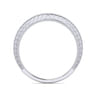 14K White Gold Matching Wedding Band - 0.19 ct
