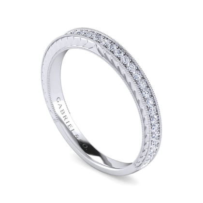 14K White Gold Matching Wedding Band