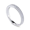 14K White Gold Matching Wedding Band - 0.19 ct