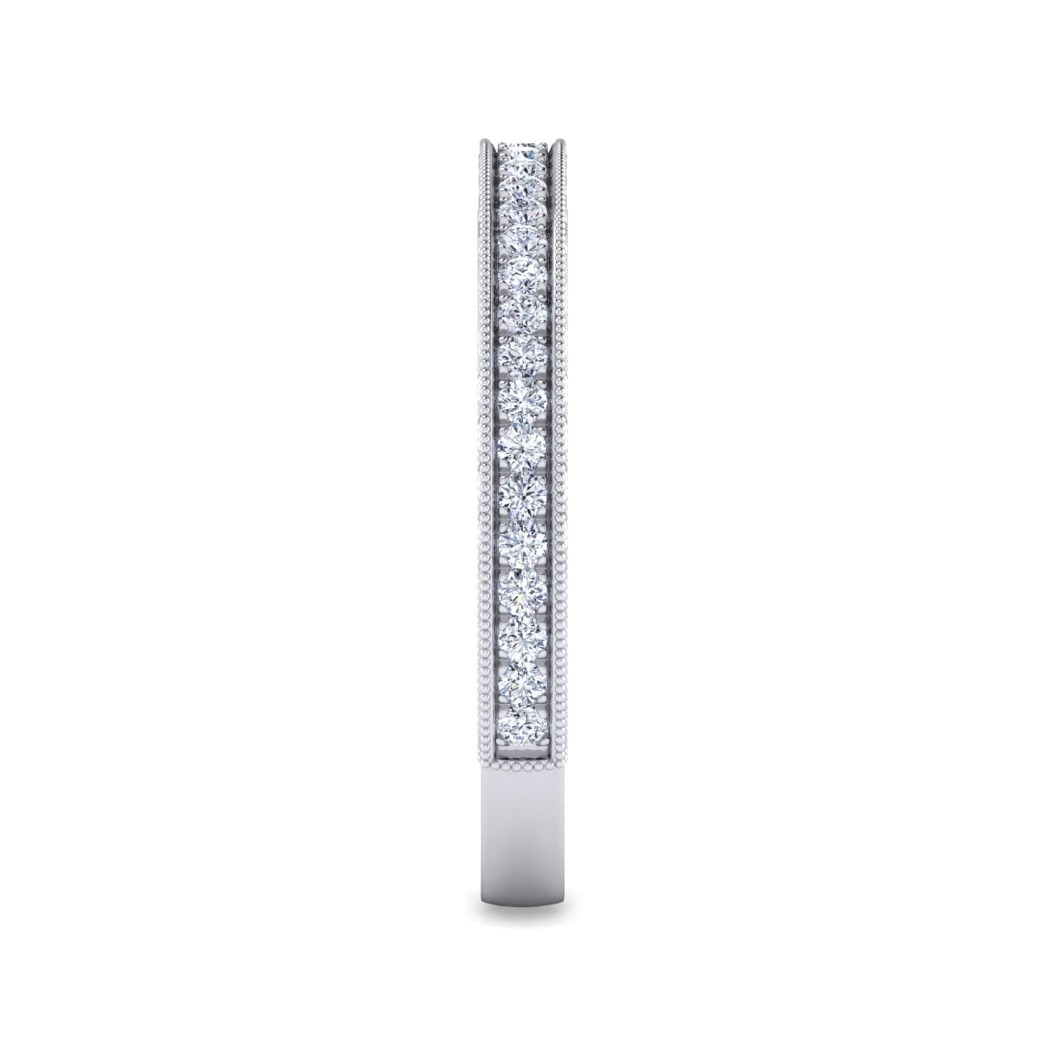 14K White Gold Matching Wedding Band - 0.19 ct - Shot 4