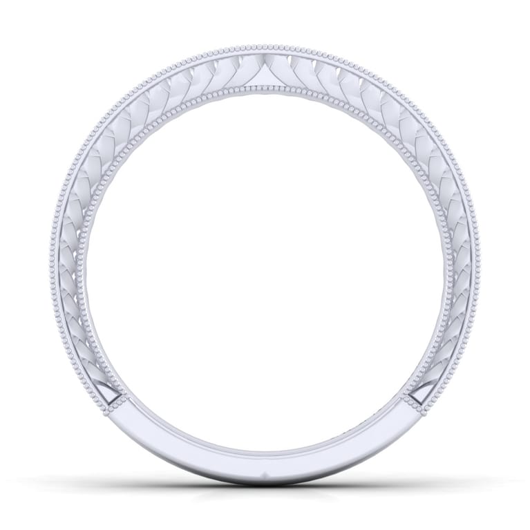 14K White Gold Matching Wedding Band - 0.25 ct - Shot 2