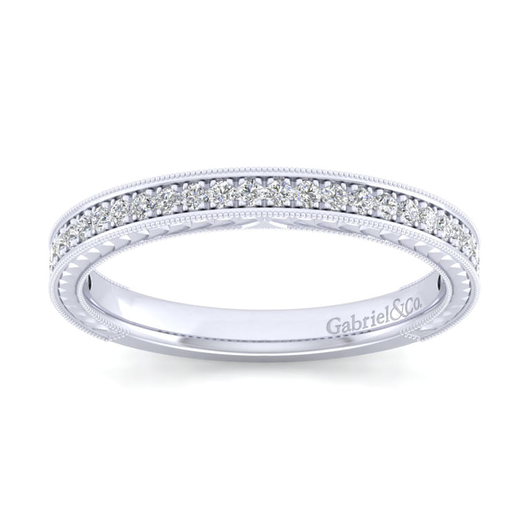 14K White Gold Matching Wedding Band - 0.25 ct - Shot 4