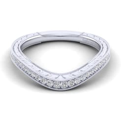 14K White Gold Matching Wedding Band