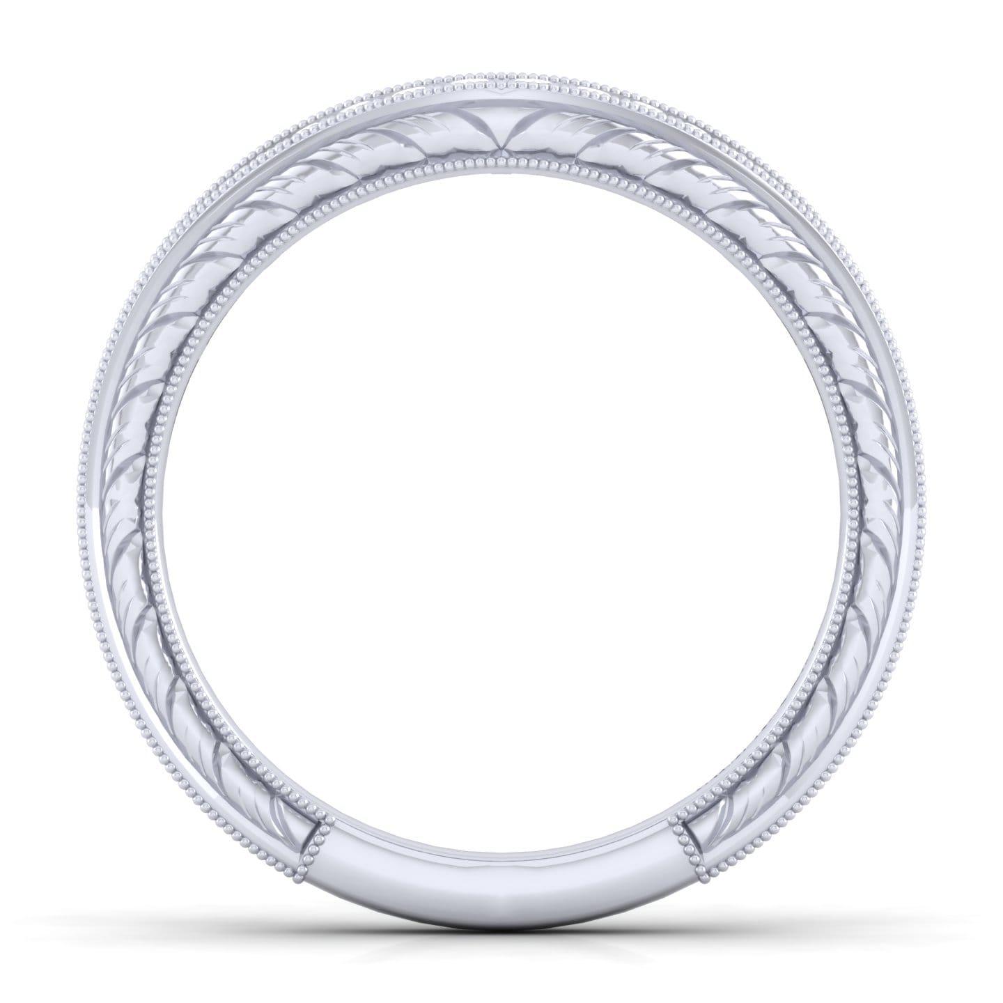 14K White Gold Matching Wedding Band - 0.13 ct - Shot 2