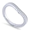 14K White Gold Matching Wedding Band - 0.13 ct
