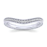 14K White Gold Matching Wedding Band - 0.13 ct