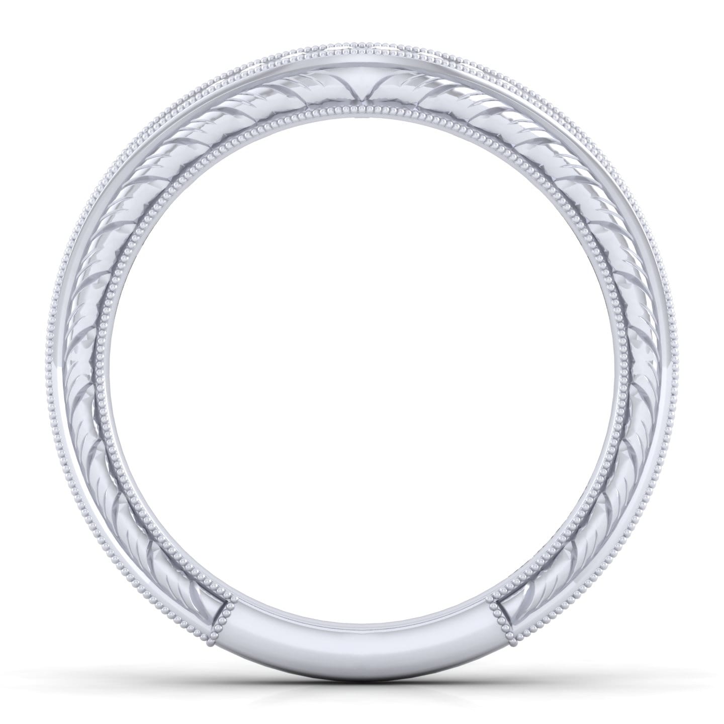 14K White Gold Matching Wedding Band - 0.13 ct - Shot 2