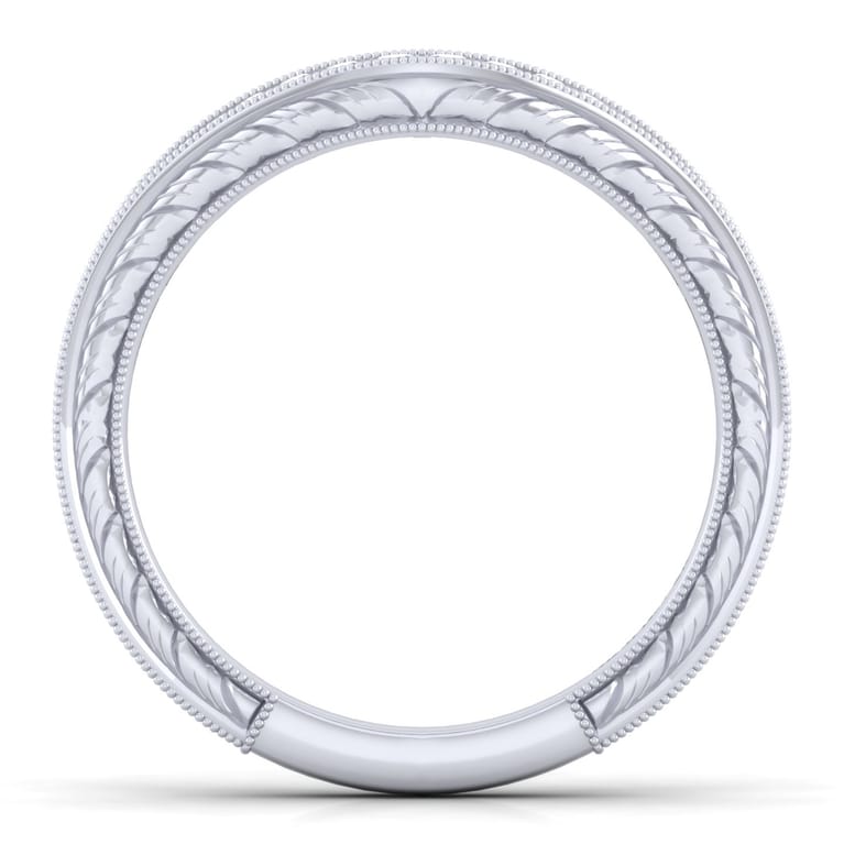 14K White Gold Matching Wedding Band - 0.13 ct - Shot 2