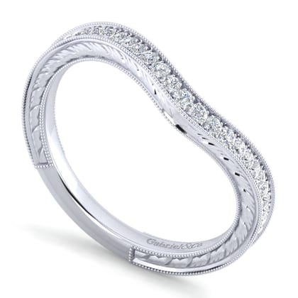 14K White Gold Matching Wedding Band