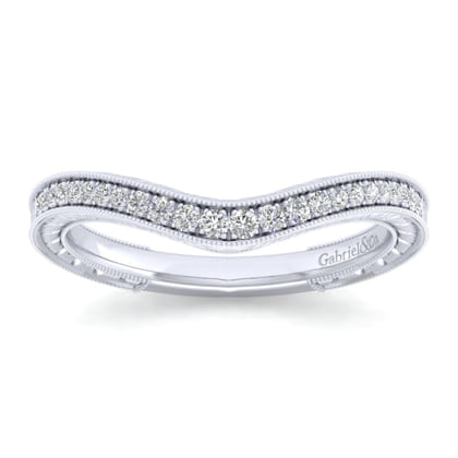 14K White Gold Matching Wedding Band